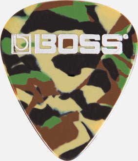 Boss BPK-1-CM Medium Celluloid Guitar Pick—Camo Single