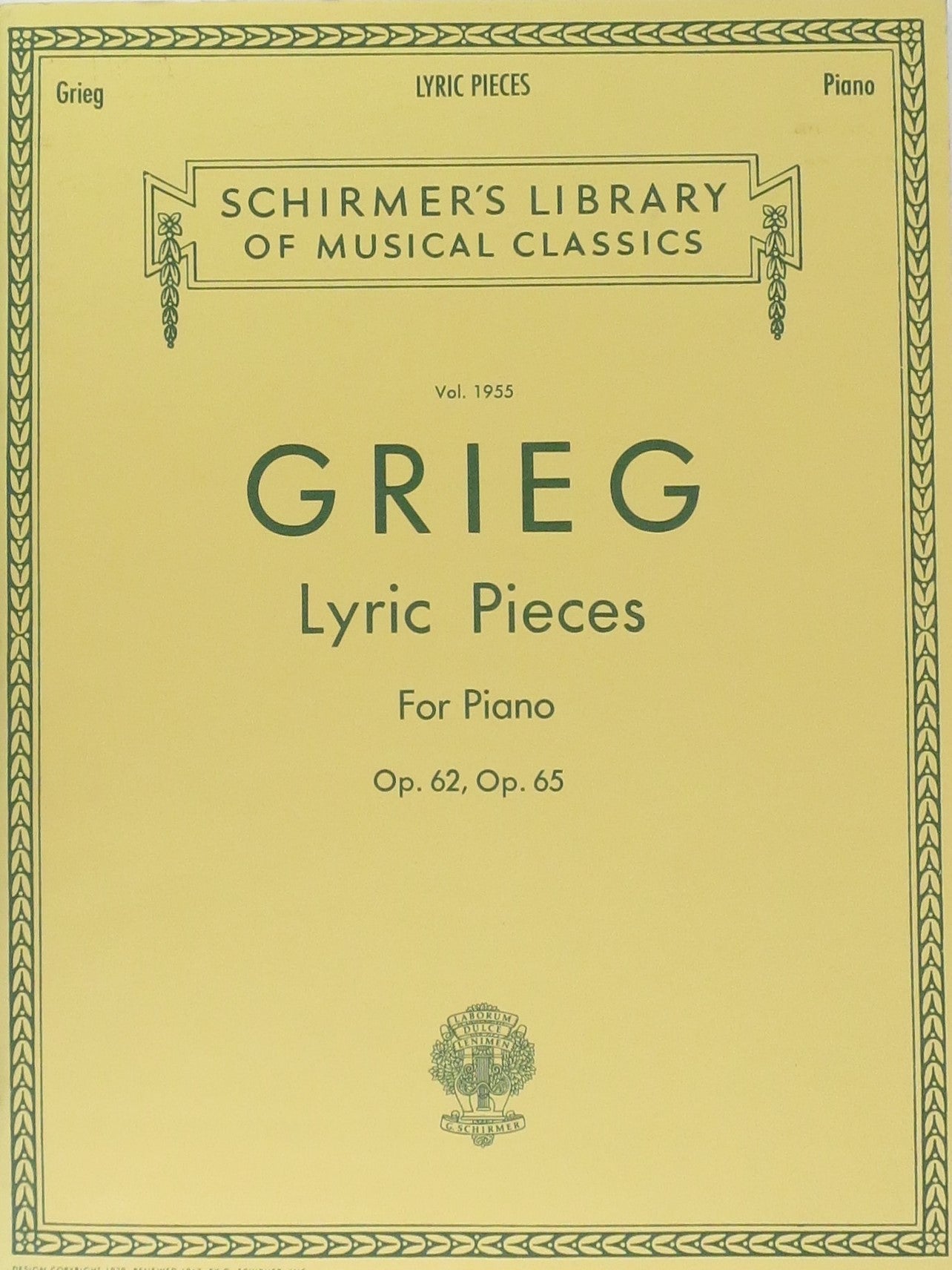 Grieg, Lyric Pieces, Vol. 1955: Op. 62, Op.65 For the Piano Default