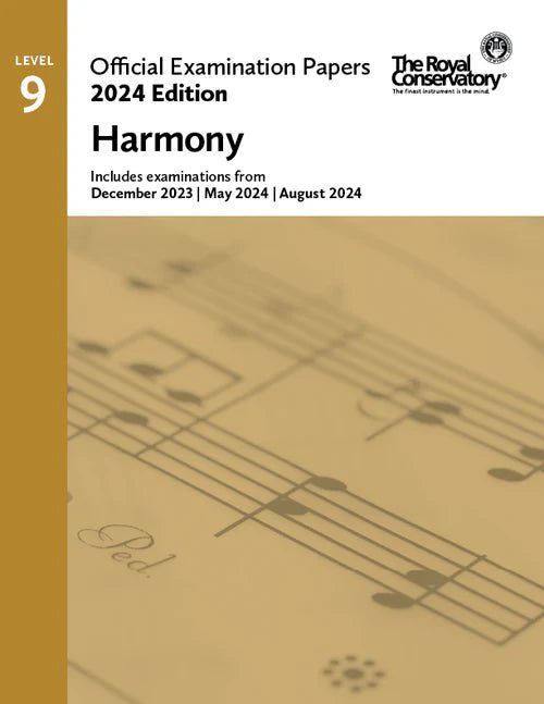 2024 Official Examination Papers: Level 9 Harmony RCM Publishing Music Books for sale canada