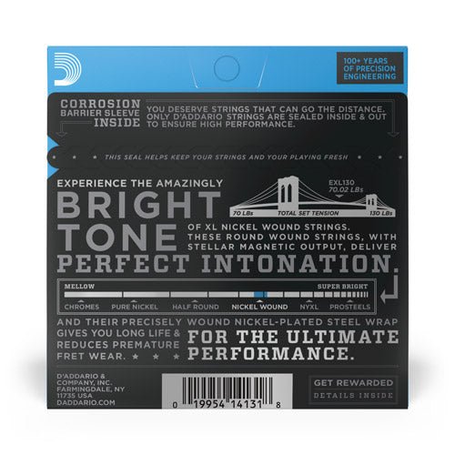 D'Addario EXL130 - Nickel Wound EXTRA SUPER LIGHT 08-38 D'Addario &Co. Inc Guitar Accessories for sale canada