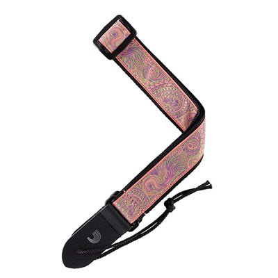 D'Addario Jacquard Ukulele Straps, Paisley Pink/Green D'Addario &Co. Inc Ukulele Accessories for sale canada