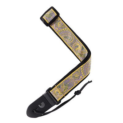 D'Addario Jacquard Ukulele Straps, Paisley Yellow/Purple D'Addario &Co. Inc Ukulele Accessories for sale canada