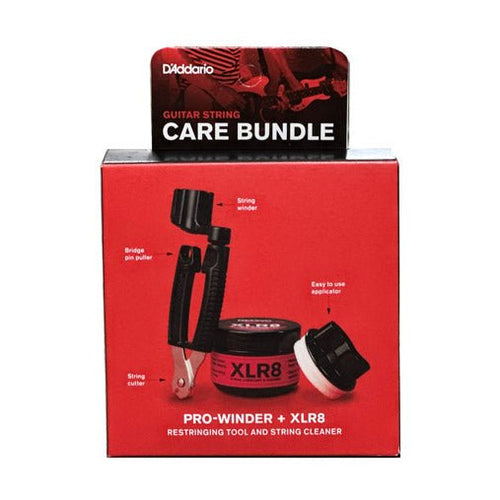 D'Addario String Care Bundle - XLR8 String Lubricant / Cleaner w/ Pro - Winder D'Addario &Co. Inc Guitar Accessories for sale canada