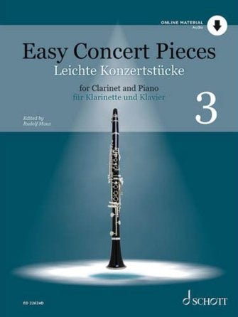 Easy Concert Pieces – Volume 3 for Clarinet and Piano Hal Leonard Corporation Music Books for sale canada