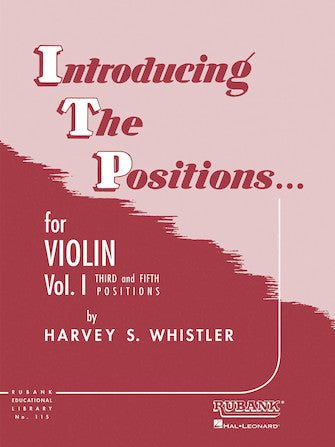 Introducing the Positions for Violin Volume 1 – Third and Fifth Position Hal Leonard Corporation Music Books for sale canada