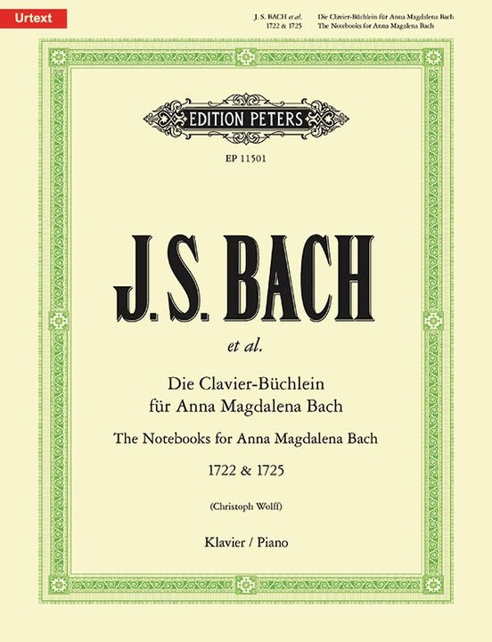 J.S. Bach, The Notebooks for Anna Magdalena Bach 1722 & 1725 for Piano Alfred Music Publishing Music Books for sale canada