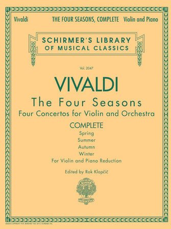 VIVALDI The Four Seasons, Complete Default Hal Leonard Corporation Music Books for sale canada