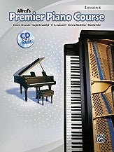 Alfred's Premier Piano Course, Lesson 6 with CD Alfred Music Publishing Music Books for sale canada