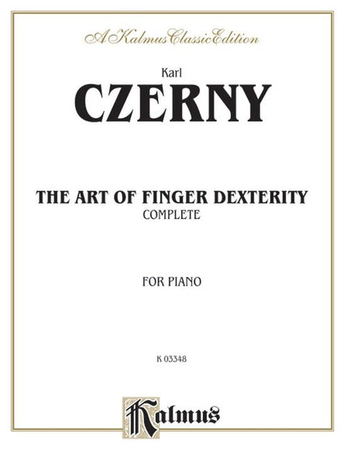 Czerny, The Art of Finger Dexterity, Complete Alfred Music Publishing Music Books for sale canada