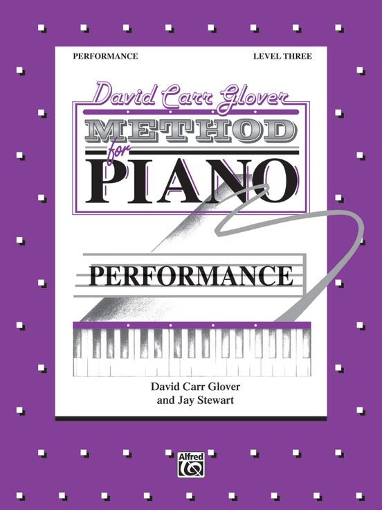 David Carr Glover Method for Piano: Performance, Level 3 Alfred Music Publishing Music Books for sale canada