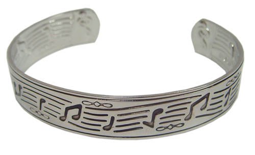 Music Bangle Silver with Notes Mayfair Music Novelty for sale canada