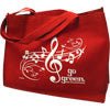 Reusable Music Staff Go Green Tote Bag Red Aim Gifts Accessories for sale canada